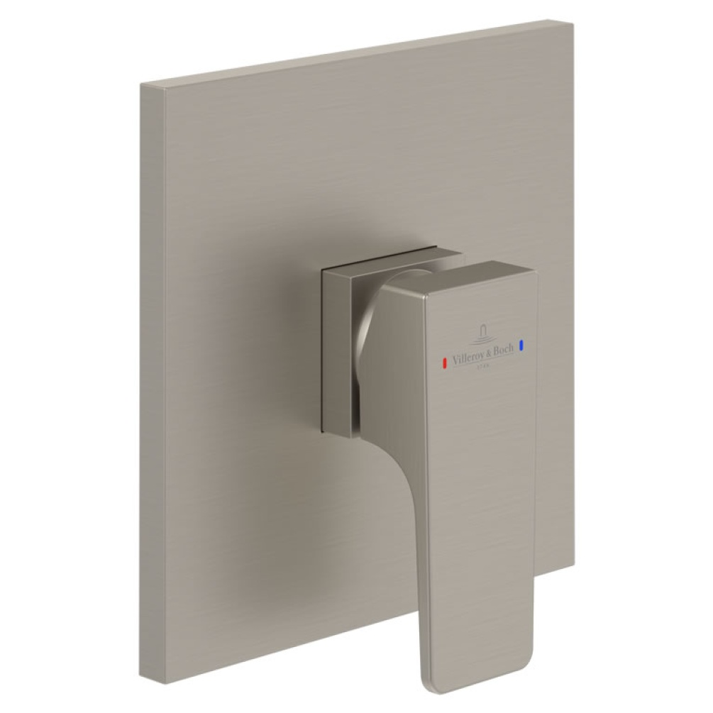 Cutout image of Villeroy & Boch Architectura Square Matt Brushed Nickel Concealed Valve